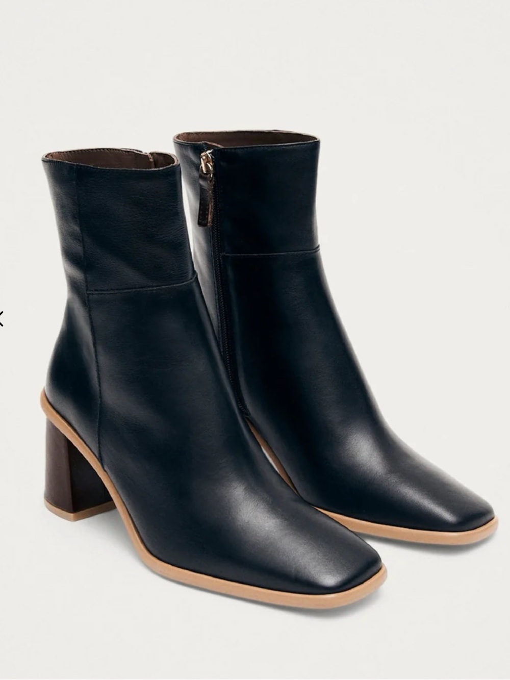 Alohas West Vintage Black Leather Ankle Boots